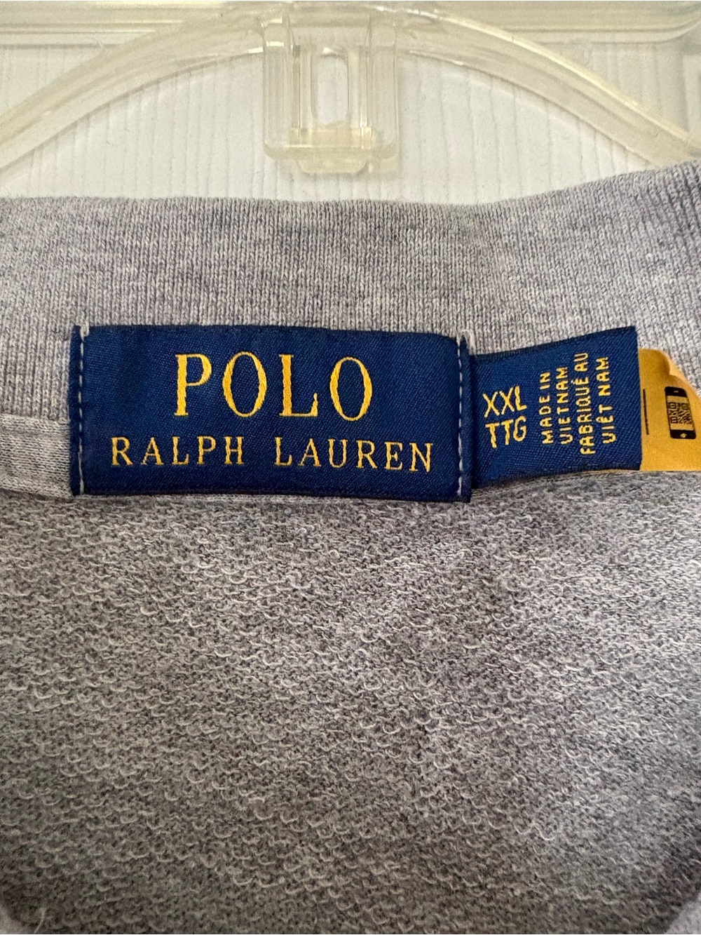 Polo by Ralph Lauren Gray Crewneck Sweater with Navy & Gold Label